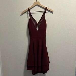 Maroon Homecoming Dress
